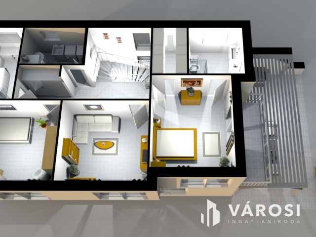 Modern, belső kétszintes családi ház remek panorámával!