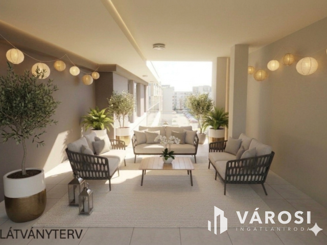 Nagy fedett teraszos lakás a Sestakertben eladó