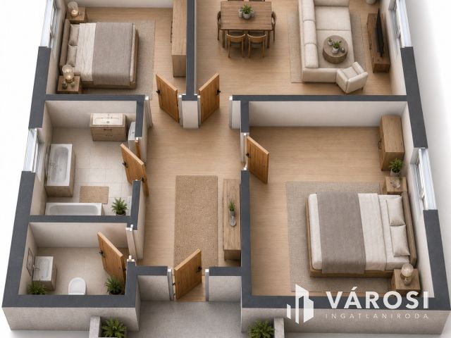 Balatonszárszó családias részén 2 szobás családi ház.
